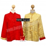 WM5001 เสื้อจีนผู้หญิง แขนยาว ลายพัดจีน (ใส่ได้ 2 ด้าน)