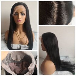 จัดโปร‼️ วิกผมแท้ทอมือทั้งหัว Full lace silk base มีหนังศีรษะ แสกได้ทุกทาง ผมยาว 22นิ้ว