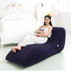 เก้าอี้นอนโซฟาเป่าลม สไตล์ร่วมสมัยวัสดุทำจากพีวีซี Inflatable Top Quality Flocked Soft PVC Sofa