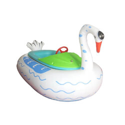 เรือบั๊มหงส์ขาวไฟฟ้า สำหรับเด็ก Inflatable Children White Swan bumper boat with battery full set