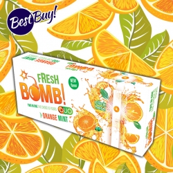 Freshbomb เม็ดบีบ กลิ่นส้ม 100 มวน ( 1 กล่อง )