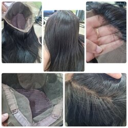 💥จัดโปร💥วิกผมแท้ ทอมือรอบหัว 360องศา + silk base หนังศีรษะ แสกได้ทุกทิศทาง ย้อมสีได้ รวบมัด ดัดไดร์ ผมจริง100%