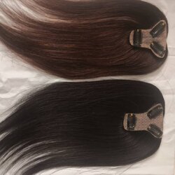 แผ่นปิดผมบาง ผมแท้100% ตัดหน้าม้าได้ แฮร์พีซผมแท้ มีหนังศีรษะเต็ม สีดำ สีน้ำตาล