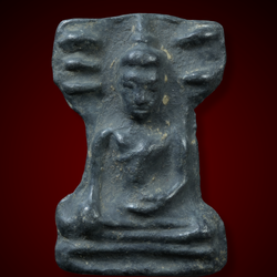 พระมเหศวรสองหน้าหัวกลับ เนื้อชินเงิน