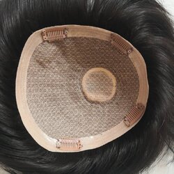 เสริมบางผู้ชายผมแท้ วิกชายติดกิฟ/ติดกาว ผมแท้100% มีขวัญหนังศีรษะ ขนาดฐาน 18×20 20×22ซม