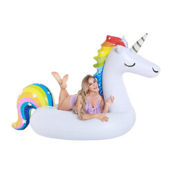 ห่วงยางยูนิคอร์นตกแต่งลายดาวพร้อมที่วางแก้ว Inflatable Star Unicorn Pool Float
