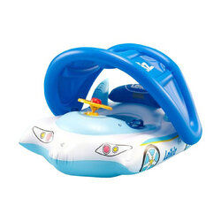 ห่วงยางรถแข่งลอยน้ำ สำหรับเด็กแบบสอดขา Inflatable top quality blue car single baby float