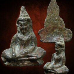 พระท่ากระดาน เนื้อชินตะกั่ว สนิมแดง