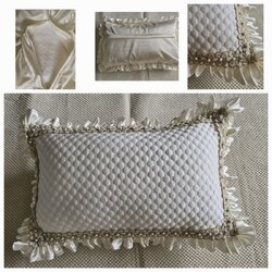 ปลอกหมอนอิงทรงยาวพรีเมี่ยม แต่งลูกไม้ สไตล์หลุยส์ยุโรป เนื้อหนานุ่มผิวลื่นเย็น ขนาด30×50ซม(12×20นิ้ว) Sofa Pillow Case