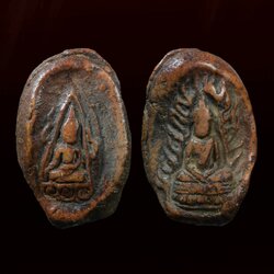 พระจุฬามณี หน้าฤษีหลังนาง เนื้อดิน