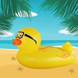 ห่วงยางเป็ดเหลืองใส่แว่น Inflatable Yellow Duck Eyeglasses Pool Float