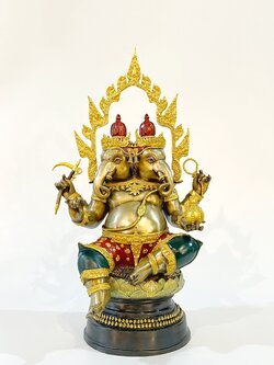 พระพิฆเนศ ปางทวิมุข หน้าตัก 9 นิ้ว