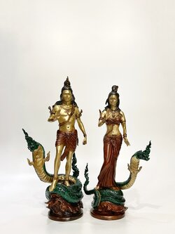 นาคาธิปดีศรีสุทโธ และ นาคีศรีปทุมมา (ขนาดสูง 14 นิ้ว)