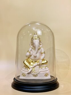 พระพิฆเนศ ปางประทานพร หน้าตัก 5 นิ้ว พร้อมครอบแก้ว