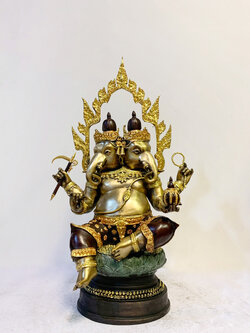 พระพิฆเนศ ปางทวิมุข หน้าตัก 9 นิ้ว