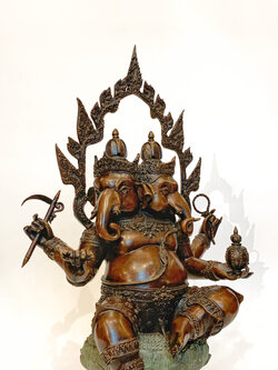 พระพิฆเนศ ปางทวิมุข หน้าตัก 9 นิ้ว