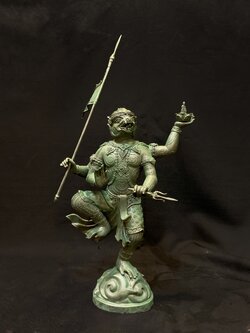 หนุมานชนะมาร ประทานพร หน้าตัก 9 นิ้ว