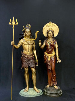 พระศิวะมหาเทพ และ พระแม่อุมาเทวี (สูง 1 เมตร)