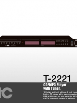 ITC Audio T-2221 เครื่องเล่น ซีดี/เอ็มพี3 CD/MP3 Player with AM/FM Tuner, with USB/SD