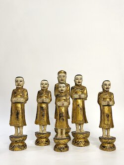 พระพม่า พระสงฆ์ พระภิกษุ พุทธศิลป์พม่า (ราคาต่อชุด)