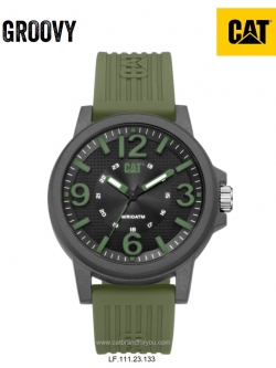 CAT Watches LF.111.23.133 Groovy Black / Military Green Caterpillar watches