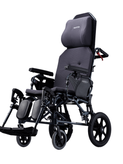 รถเข็นปรับเอนนอน อลูมินัมอัลลอยด์ คาร์ม่า รุ่น MVP502 (WheelChair KARMA MVP502) ปรับเอนนอนได้ต่ำสุด 170 องศา ที่วางแขนยกเปิดขึ้นได้ หมอนรองคอ 3D นั่ง-นอนสบาย + ฟรี Belt (รุ่นยอดนิยม)