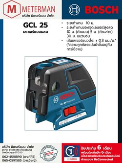 Bosch รุ่น GCL 25 เลเซอร์แบบผสม