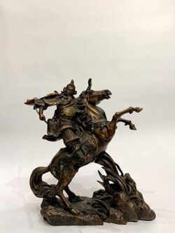 เทพเจ้ากวนอู ทรงม้า หน้าตัก 7 นิ้ว