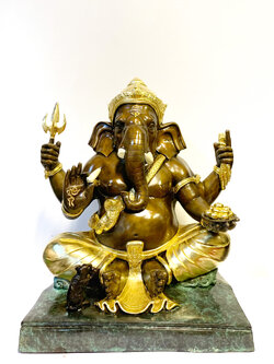 พระพิฆเนศ ปางเอกทันตะ หน้าตัก 16 นิ้ว (ฐานเหลี่ยม)