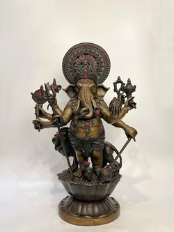 พระพิฆเนศ ปางศรีชูบาดิษติกานาปติ หรือ ปาง 51 ตา (ปางที่ 33) หน้าตัก 9 นิ้ว