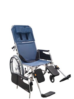 รถเข็นปรับเอนนอน แบรนด์ญี่ปุ่น Matsunaga Wheelchair (車いす) รุ่น MW13 ปรับเอนนอนได้ เปิดที่วางแขนได้ ถอดชิ้นส่วนได้ ล้อหลังใหญ่ พับได้ พกพาสะดวก + แถมฟรี Belt