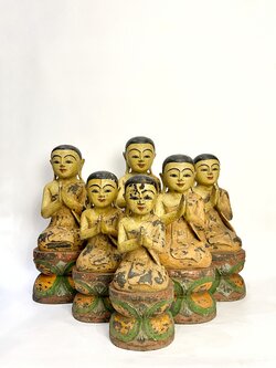 พระพม่า พระสงฆ์ พระภิกษุ พุทธศิลป์พม่า (ราคาต่อชุด)