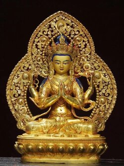 Pre-Order : พระอวโลกเตศวร พระโพธิสัตว์กวนอิม เจ้าแม่กวนอิม สูง 33 cm