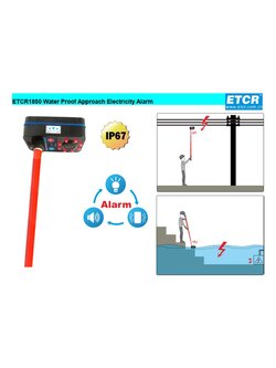 ETCR1840 โพรบทดสอบแรงดันไฟสูง 40V to 500 kV แบบไม่สัมผัสแสดงผลด้วยแสง เสียง และสั่น (Water Proof Approach Electricity Alarm Vibration, light, buzzer)