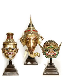 ผลงานชุด : 3 บรมครู (พระพิฆเนศ พระพิราพ พ่อแก่) ขนาดใหญ่