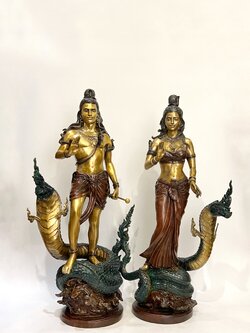 นาคาธิปดีศรีสุทโธ และ นาคีศรีปทุมมา (ขนาดสูง 79 cm)