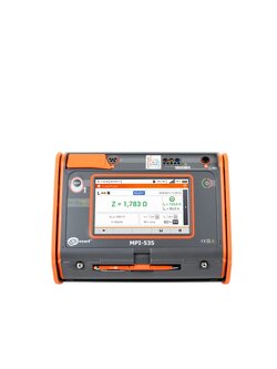 SONEL MPI-535/w EVSE-01 เครื่องตรวจสอบความปลอดภัยทางไฟฟ้าของสถานีชาร์จรถยนต์ไฟฟ้า หน้าจอสีทัชสกรีนขนาด 7 นิ้ว