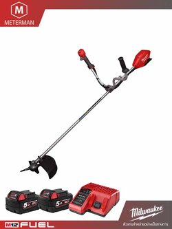 MILWAUKEE รุ่น M18 FBCU-0 เเครื่องตัดหญ้าไร้สาย 18 โวลต์ พร้อมเครื่องชาร์จและแบตเตอรี่ 18V@5.0AH x 2 ก้อน