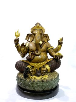 พระพิฆเนศ ปางเอกทันตะ หน้าตัก 16 นิ้ว (นั่งบัว)