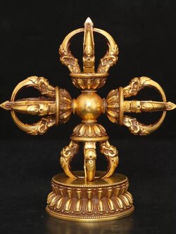 Pre-Order : วัชระสี่แฉก พร้อมฐาน ขนาด 15 cm