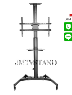 JMTVSTAND MT-F8500 ขาตั้งพื้นทีวีล้อเลื่อน(TV Stand)วัสดุเหล็กหนา ใช้มือปรับหมุนสูง/ต่ำได้ด้วยมือเดียวเท่านั้น(รับประกัน 3ปี) 32"-75" นิ้ว0964746498
