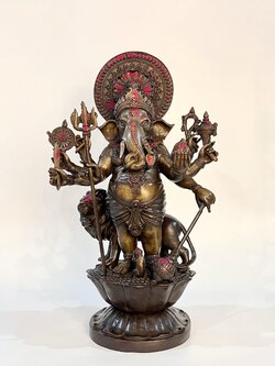 พระพิฆเนศ ปางศรีชูบาดิษติกานาปติ หรือ ปาง 51 ตา (ปางที่ 33) หน้าตัก 9 นิ้ว*