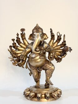 พระพิฆเนศ ปางออกศึก (พระวีระคณปติ) หน้าตัก 9 นิ้ว