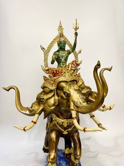 พระอินทร์ทรงช้างเอราวัณ สูง 27 นิ้ว