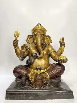 พระพิฆเนศ ปางเอกทันตะ หน้าตัก 16 นิ้ว (ฐานเหลี่ยม)