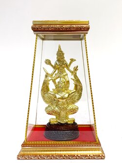 พระนารายณ์ทรงครุฑ สูง 9 นิ้ว พร้อมตู้กระจก