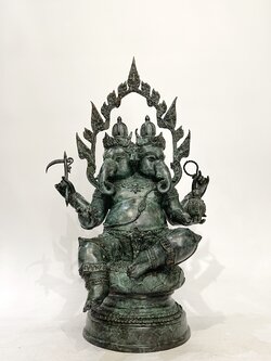 พระพิฆเนศ ปางทวิมุข หน้าตัก 9 นิ้ว