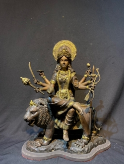 พระแม่ทุรคาทรงราชสีห์ (พระแม่อุมาขี่เสือ) หน้าตัก 9 นิ้ว