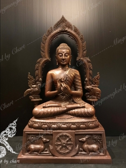 พระสยามลังกา ธัมมจักกมุทราริน หน้าตัก 9 นิ้ว