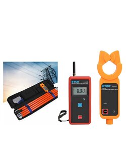 ETCR9000B (1200A) แคลมป์วัดกระไฟฟ้าแรงดันไฟสูง 60 kV แบบแยกหน้าจอแสดงค่าผ่านการสื่อสารแบบไร้สาย (Wireless H/L Voltage Clamp Current Meter) พร้อมไม้ฉนวนความยาว 1 เมตร x 5 ชิ้น